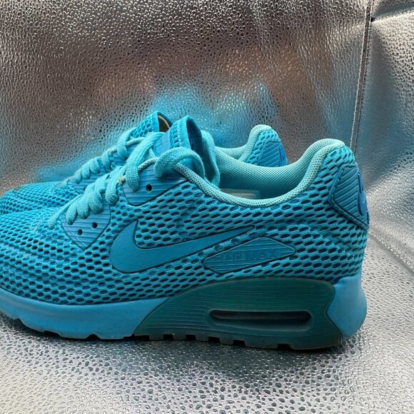 Size 8.5 Nike Air Max 90 Ultra BR Gamma Blue Womens Athletic Sneaker 725061-401 - Picture 7 of 11